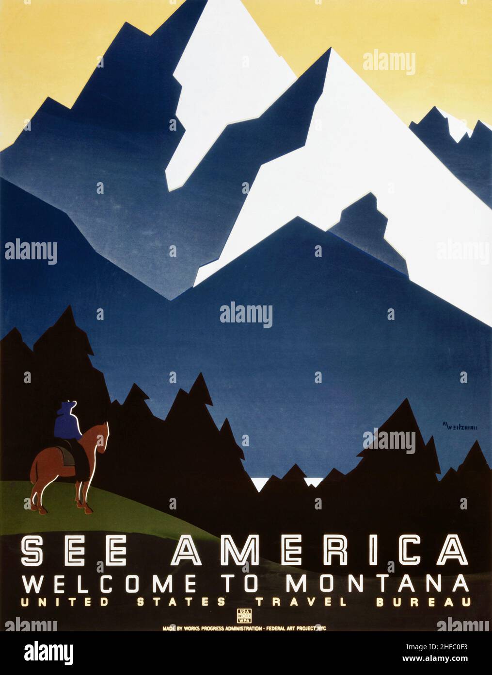 See America - Willkommen in Montana Stockfoto