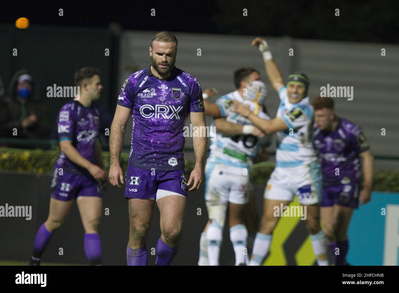 Treviso, Italien. 15th Jan, 2022. jamie roberts Wahn während Benetton Rugby vs Dragons, Rugby Challenge Cup in Treviso, Italien, gennaio 15 2022 Credit: Independent Photo Agency/Alamy Live News Stockfoto