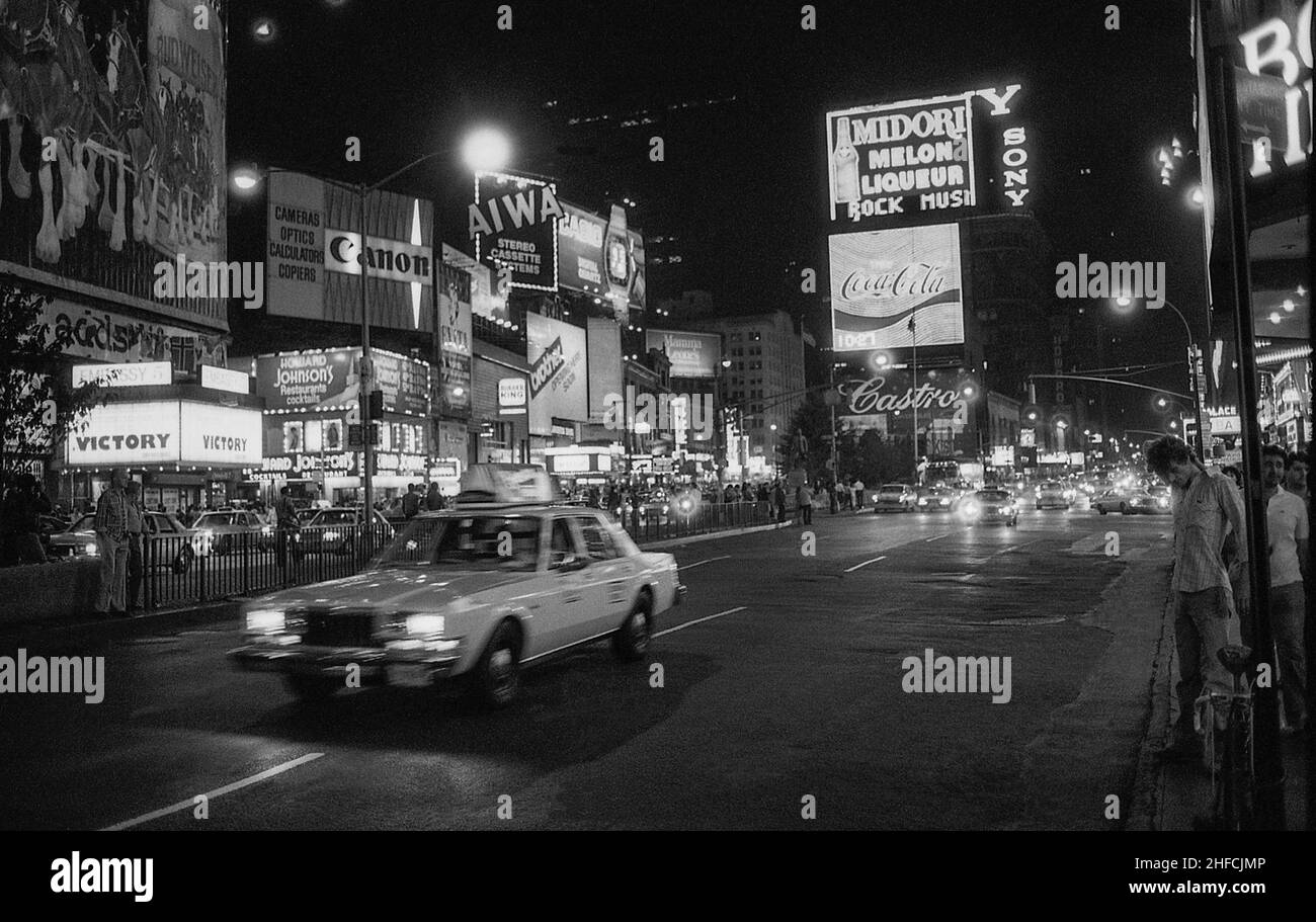 NEW YORK USA Time Square in der Nacht Stockfoto