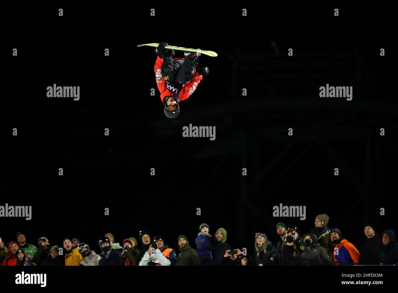 Laax, Schweiz. 15th Januar 2022. Hirano Ayumu aus Japan tritt beim