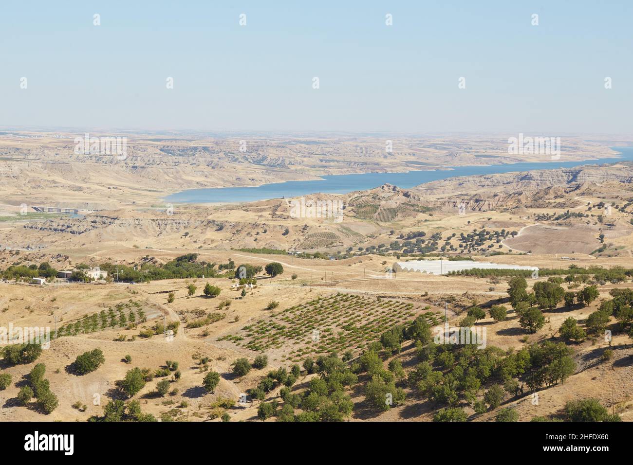 Blick vom alten Karakus Tumulus in der Türkei Stockfoto