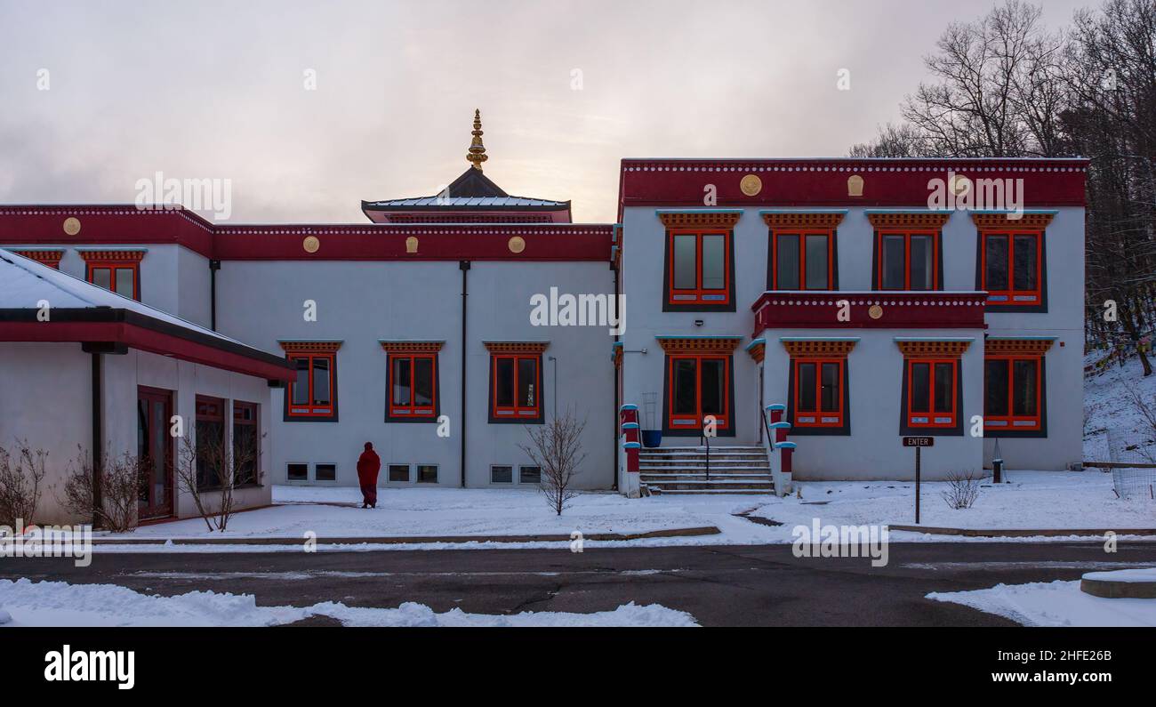 Karma Triyana Dharmachakra - ein tibetisch-buddhistisches Kloster in Woodstock, NY. Es ist der nordamerikanische Sitz seiner Heiligkeit des 17. Gyalwang Karmapa Stockfoto