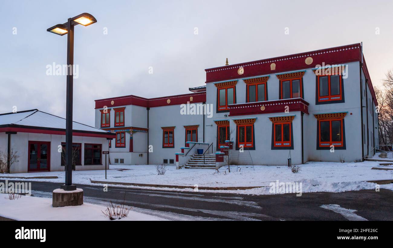 Karma Triyana Dharmachakra - ein tibetisch-buddhistisches Kloster in Woodstock, NY. Es ist der nordamerikanische Sitz seiner Heiligkeit des 17. Gyalwang Karmapa Stockfoto