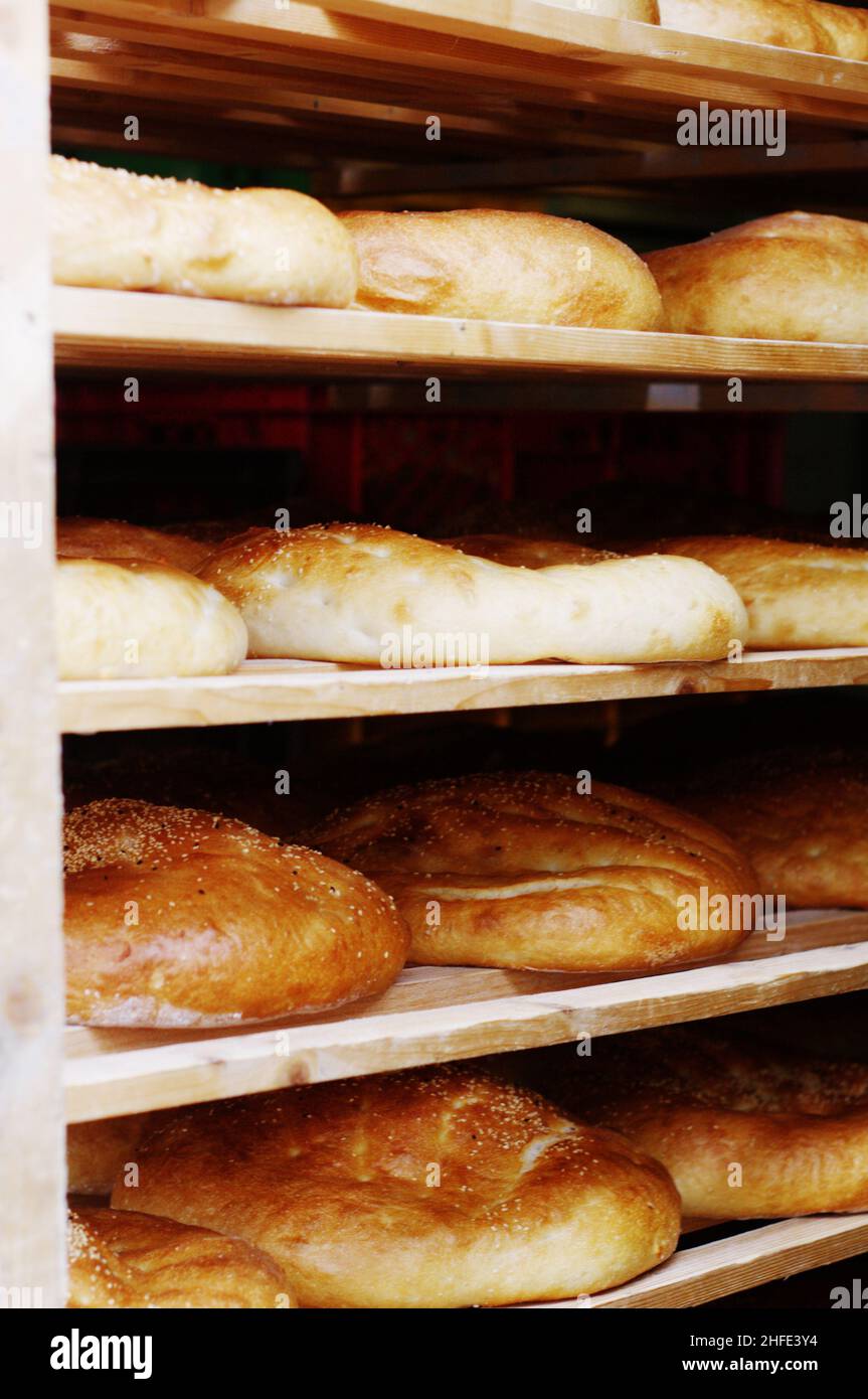 Bäckerei pide Stockfoto