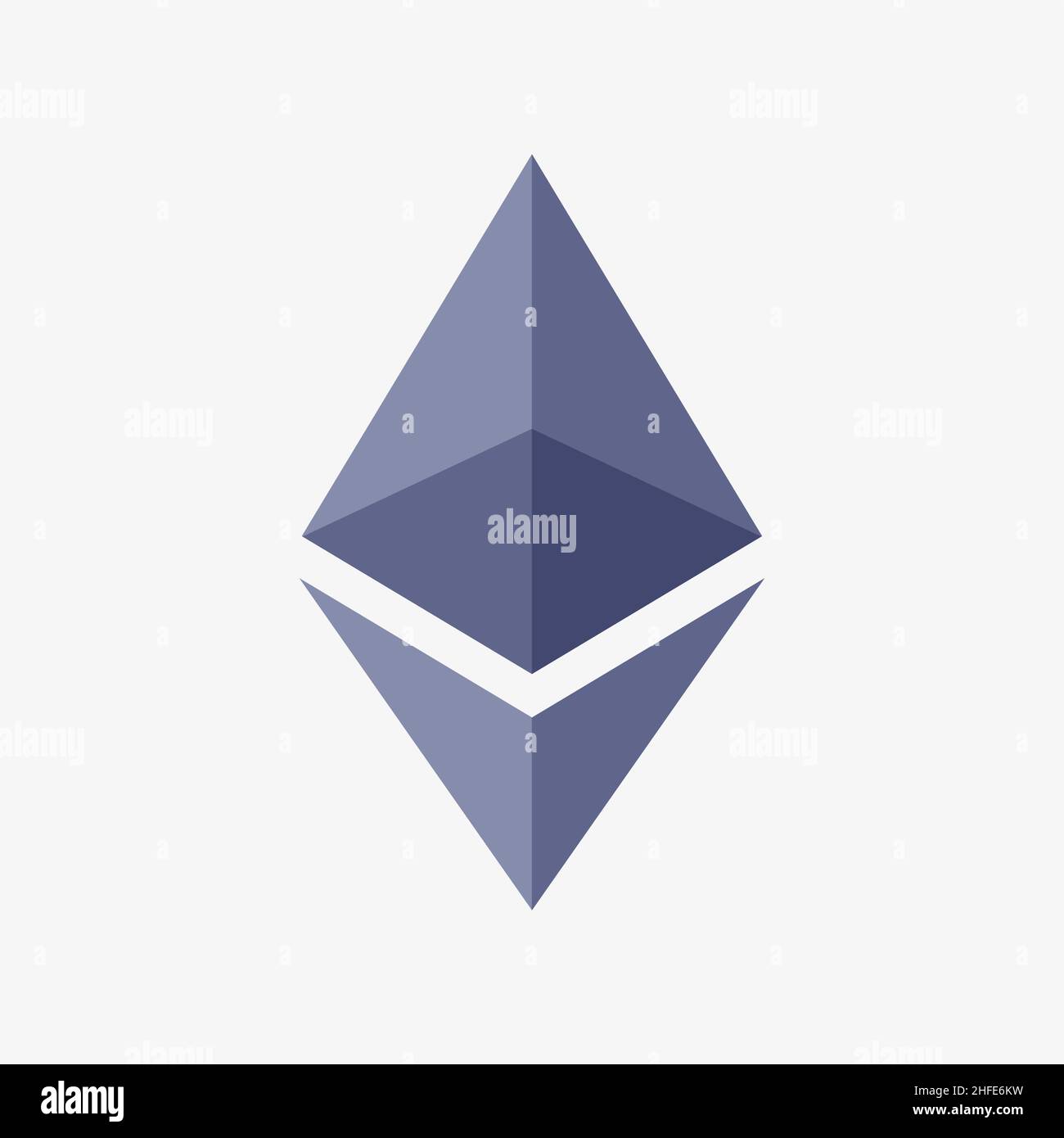 Vektor-Logo von Ethereum. ETH-Symbol. Kryptowährung. Stock Vektor