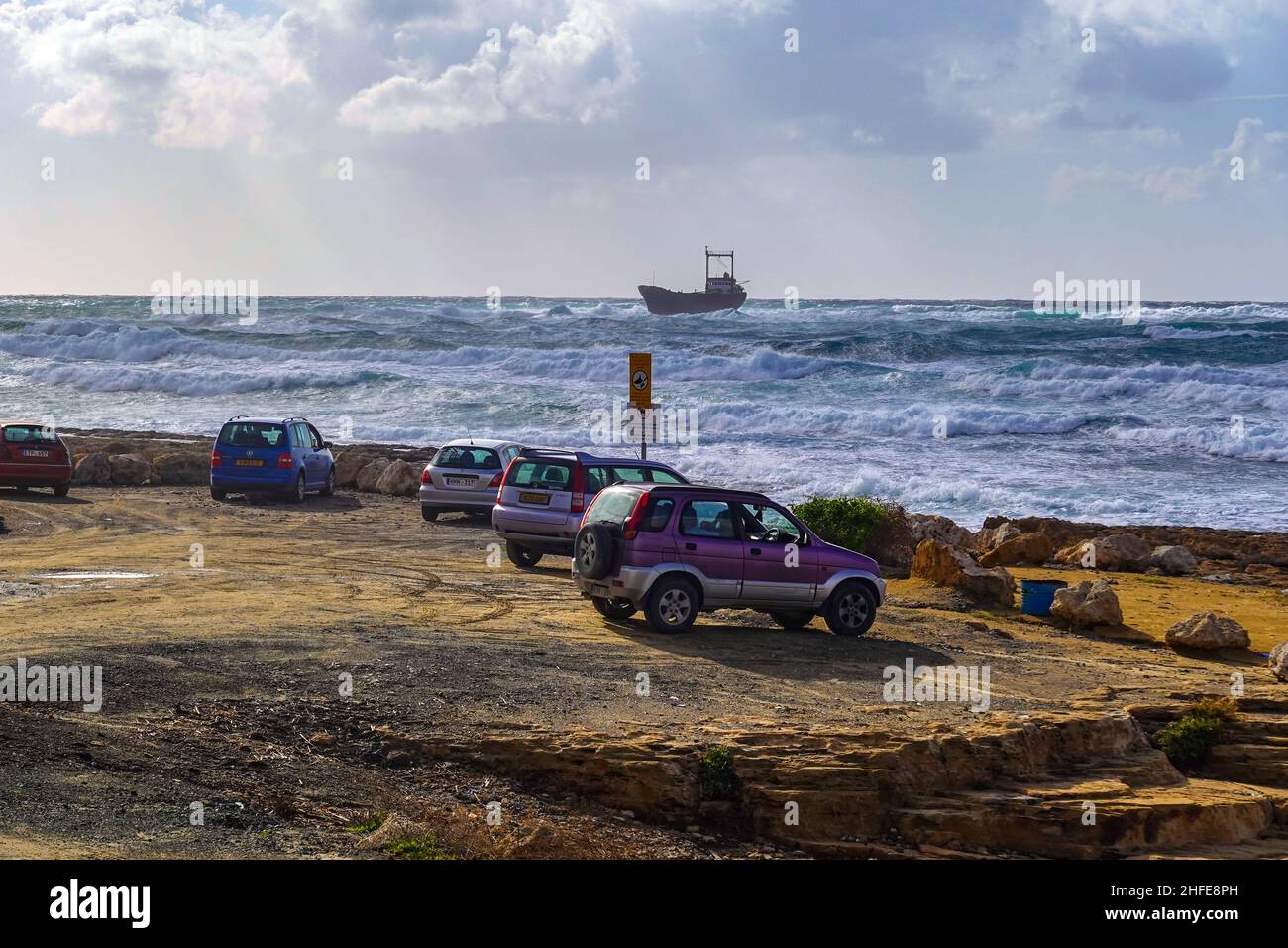 Das Wrack der MS Demetrios II der Küste der Insel Zypern, EU, östliches Mittelmeer, Mittlerer Osten Stockfoto