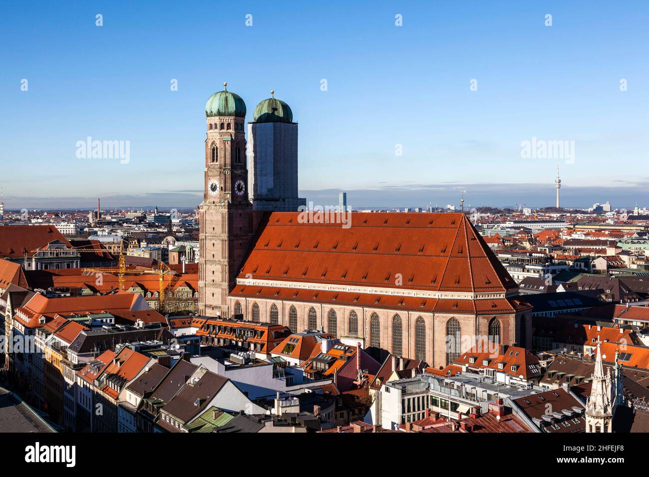 Berühmter Münchner Dom - Liebfrauenkirche Stockfoto