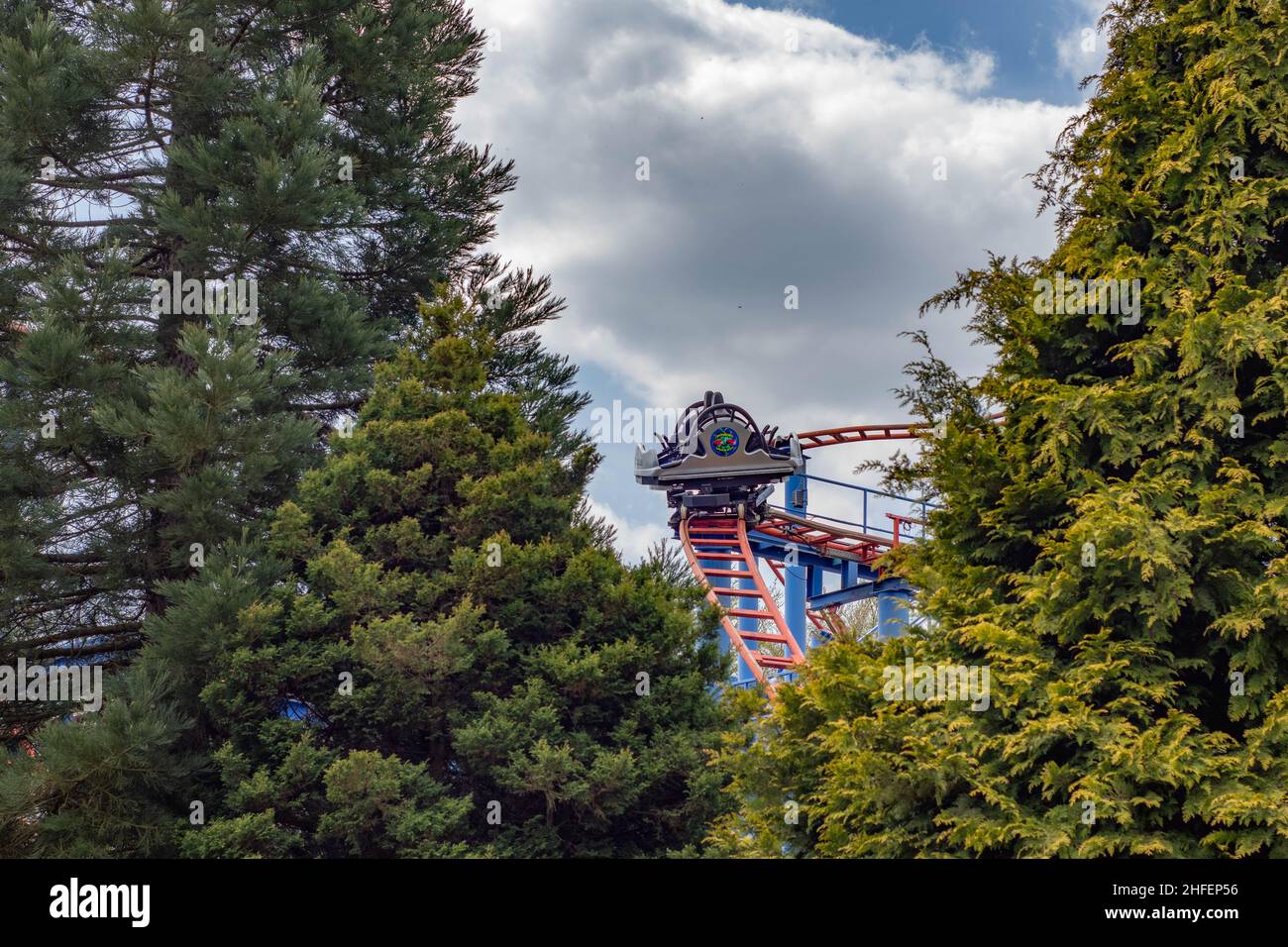 Alton Towers, wo die Magie nie endet, Bilder von höchster Qualität des besten Themenparks und der besten Achterbahnen Großbritanniens Stockfoto