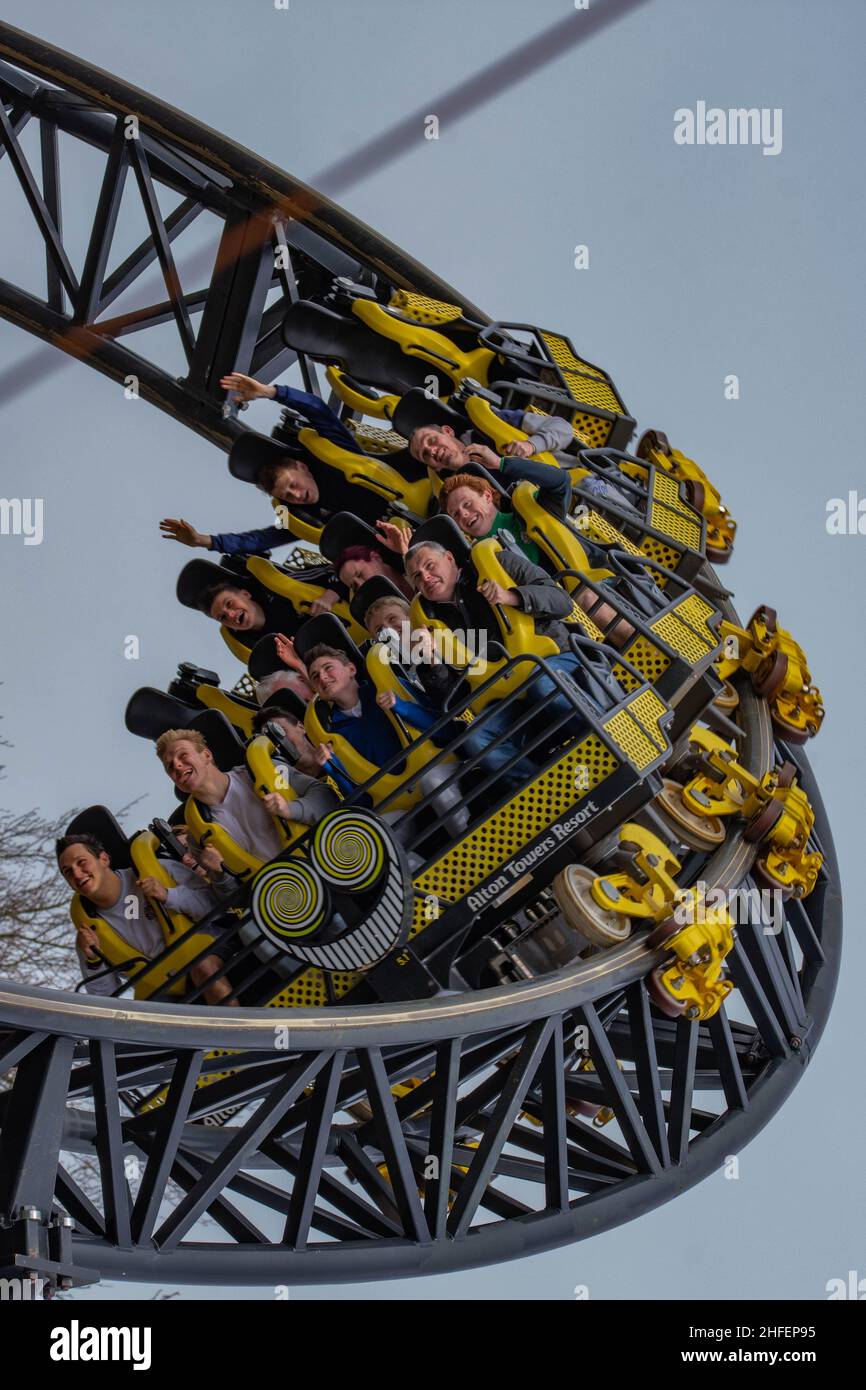 Alton Towers, wo die Magie nie endet, Bilder von höchster Qualität des besten Themenparks und der besten Achterbahnen Großbritanniens Stockfoto