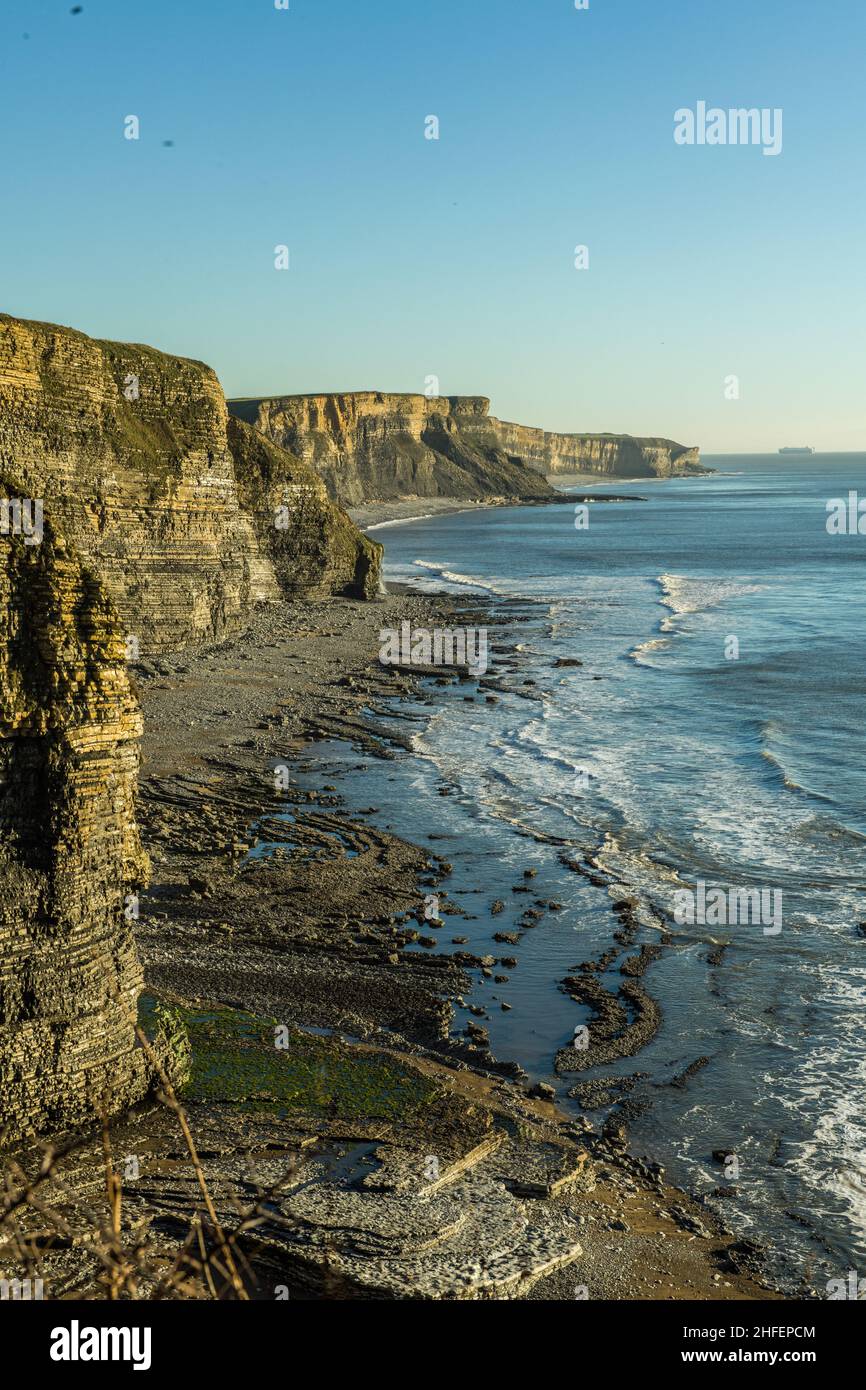 Dunraven Bay am westlichen Ende der Glamorgan Heritage Coast, Südwales Stockfoto