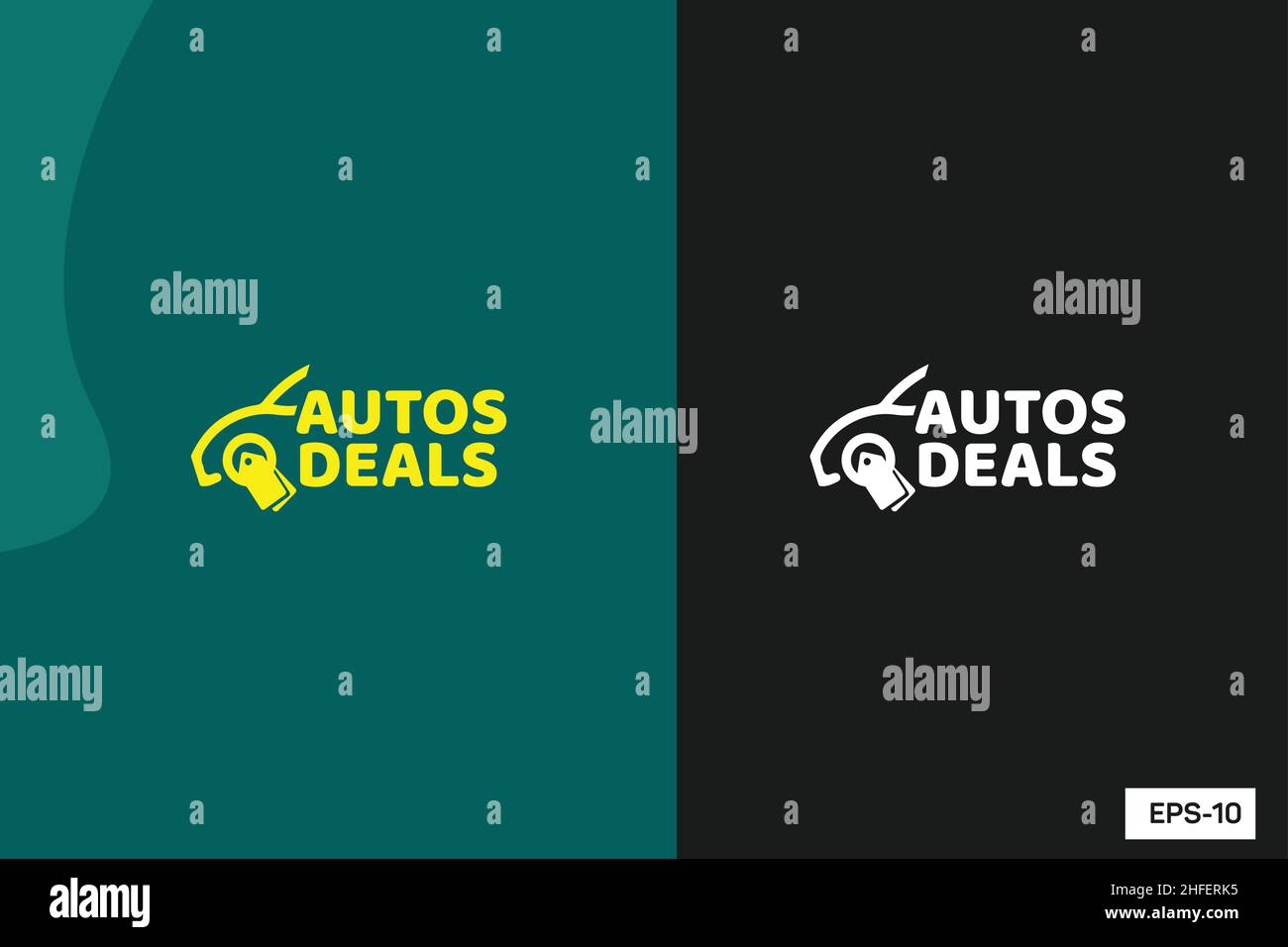 Auto Deals Moderne kreative Logo-Design und Vektor-Illustration Stock Vektor
