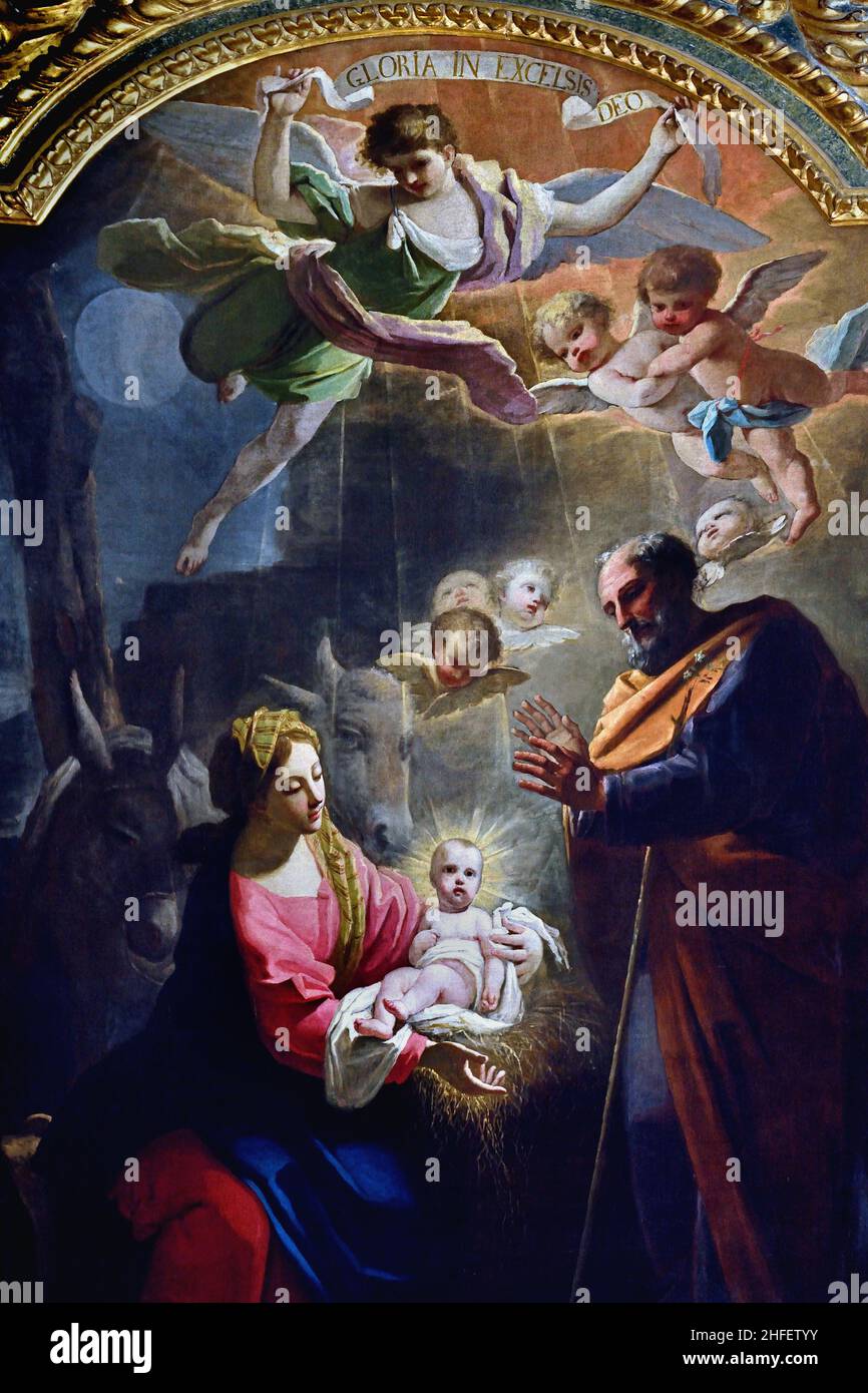 Cappella di San Michele Arcangelo von Bartolomeo Garavoglia da Cresscentino die mittelalterliche Kathedrale des Hl. Johannes des Täufers (Duomo di Torino - Cattedrale di San Giovanni Battista ) 1491–1498, Turin, Italien, Italienisch, Bartolomeo Caravoglia (aktiv 1660–1673) war ein italienischer Maler des Barock. Stockfoto