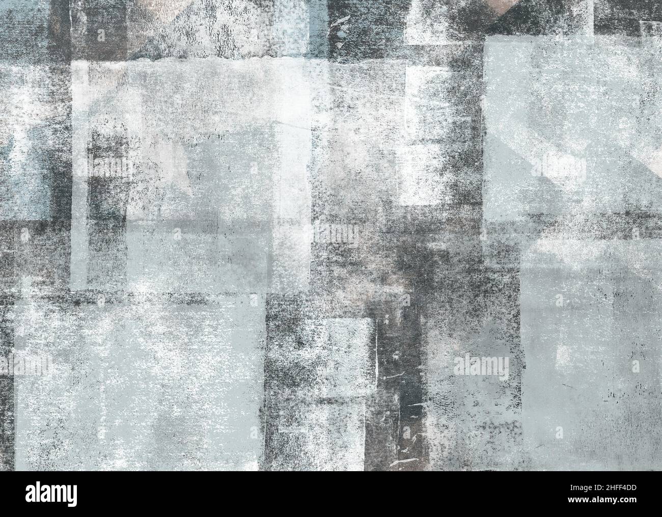Handgefertigte mehrschichtige kreative Hintergrund mit verschiedenen Malmedien gemacht Stockfoto