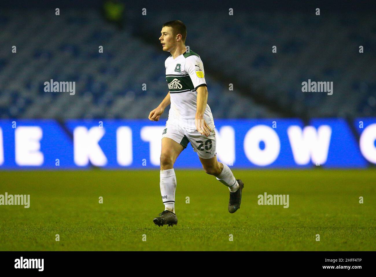 Hillsborough, Sheffield, England -15th. Januar 2022 Adam Randell (20) aus Plymouth - während des Spiels Sheffield Mittwoch gegen Plymouth Argyle, Sky Bet League One, 2021/22, Hillsborough, Sheffield, England - 15th. Januar 2022 Credit: Arthur Haigh/WhiteRoseFotos/Alamy Live News Stockfoto