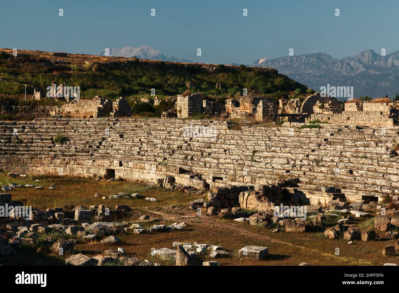 Aksu, Antalya, Türkei - Juli 06 2016: Stadion in Perge Ancient City Stockfoto