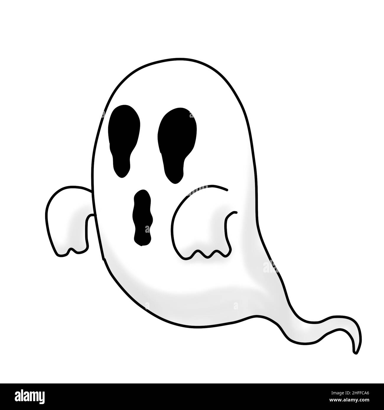 Scary Ghost, Halloween Kostüm Idee. Stockfoto