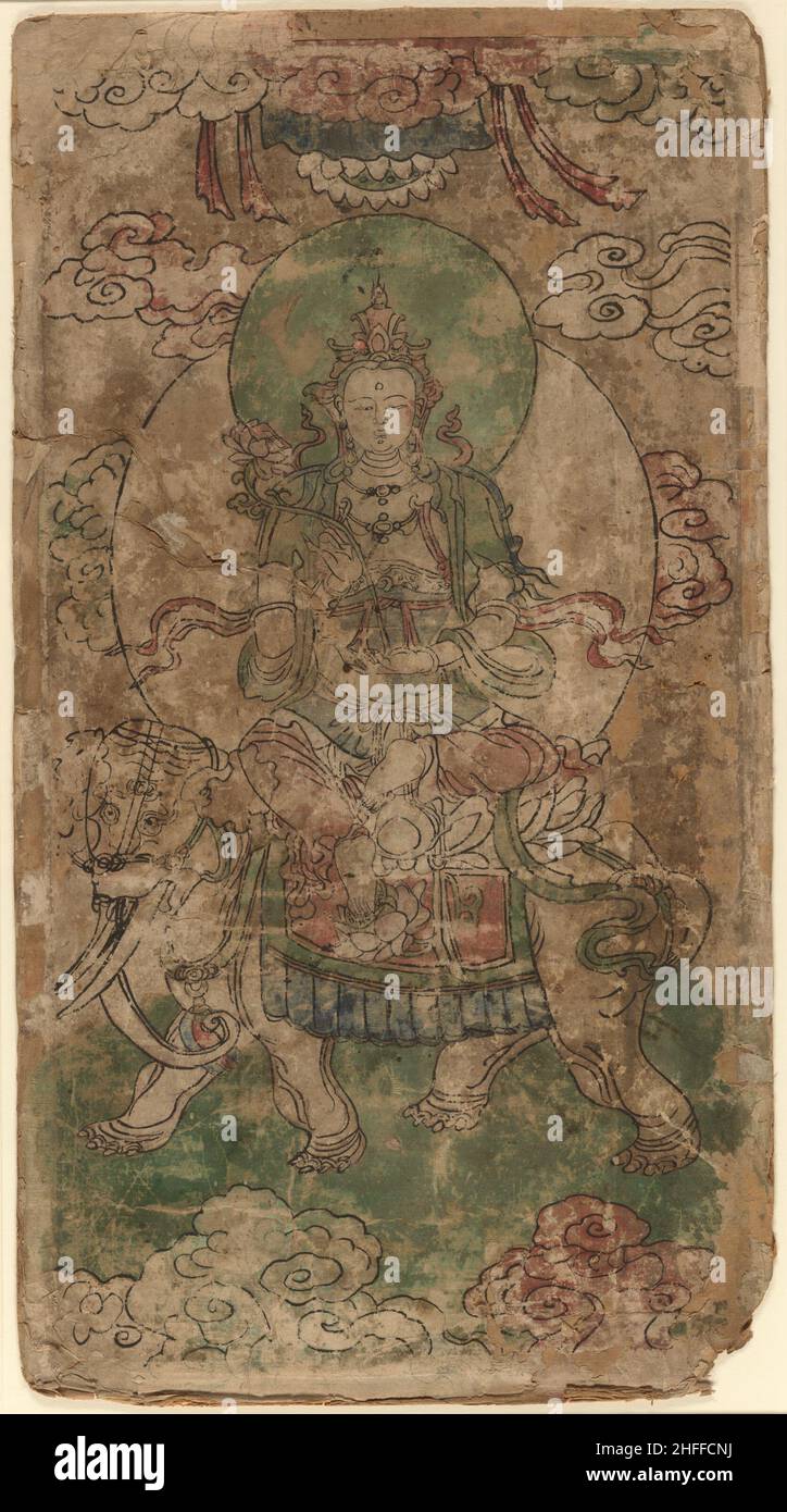 Puxian, der Bodhisattva der Wohltätigkeit, Yuan-Dynastie (1279-1368), 14th Jahrhundert. Stockfoto