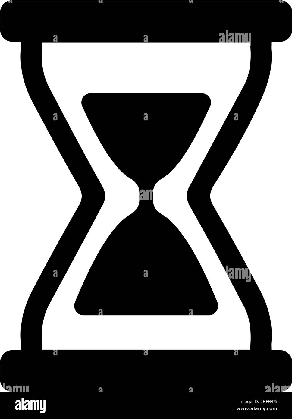 Abbildung des Hourglass-Vektorsymbols (Sandglas) Stock Vektor