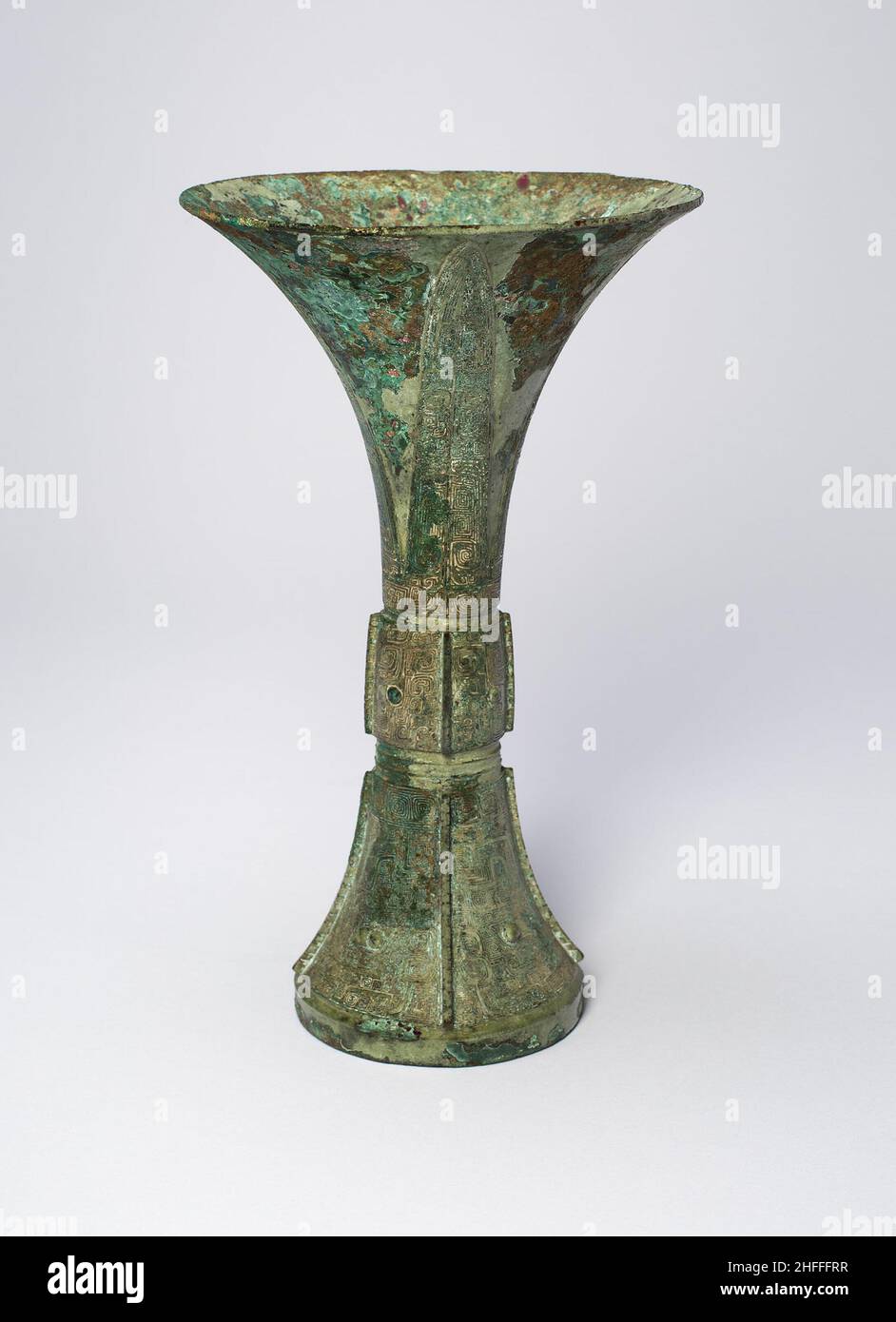 Becher, Shang-Dynastie (c. 1600-1050 V. CHR.). Stockfoto Becher, Shang-Dynastie (c. 1600-1050 V. CHR.). Stockfoto