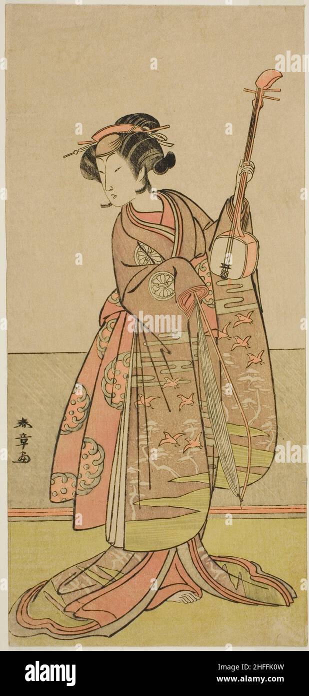 Der Schauspieler Segawa Yujiro I in einer nicht identifizierten Rolle, Japan, c. 1775. Stockfoto