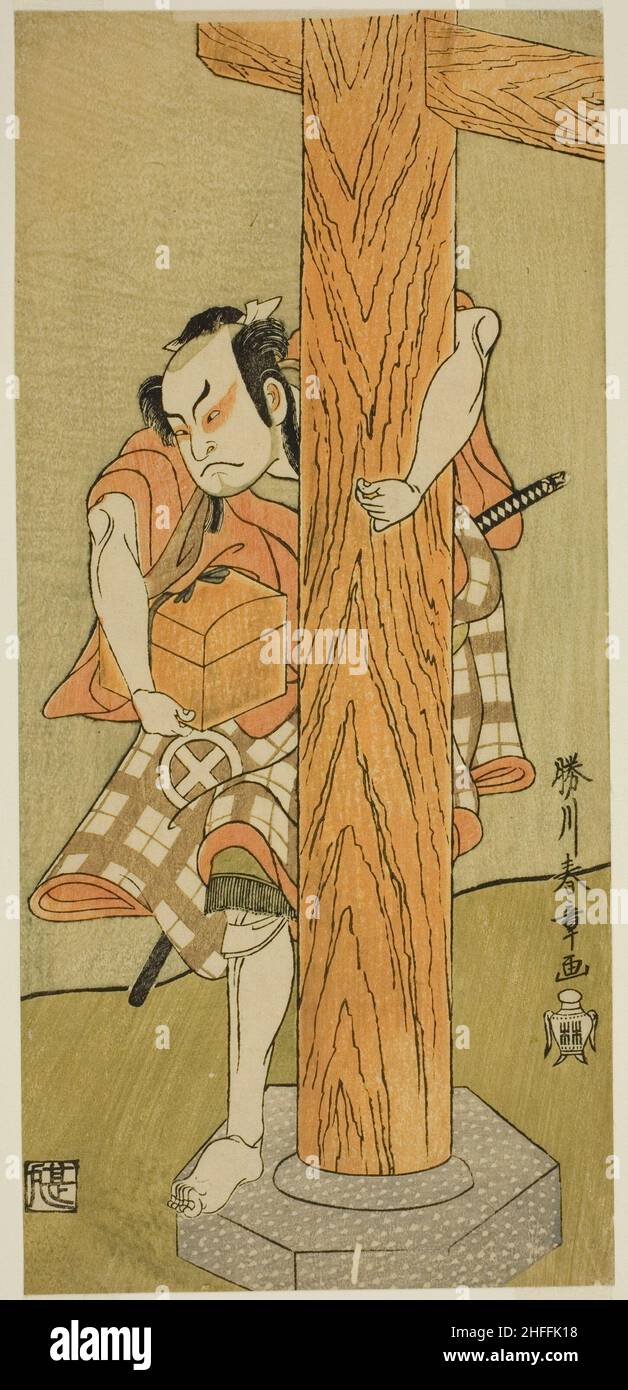 Der Schauspieler Otani Hiroji III in einer nicht identifizierten Rolle, Japan, c. 1770. Stockfoto