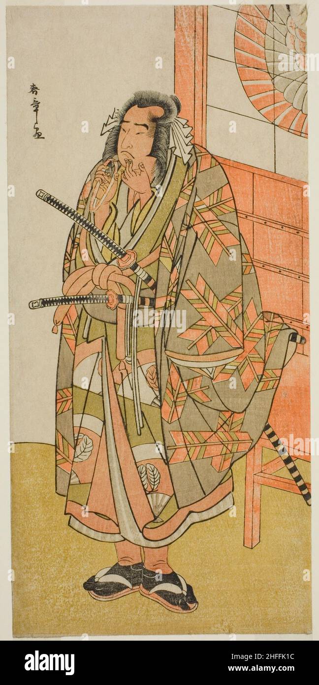 Der Schauspieler Onoe Mtsusuke I in einer nicht identifizierten Rolle, Japan, c. 1782. Stockfoto