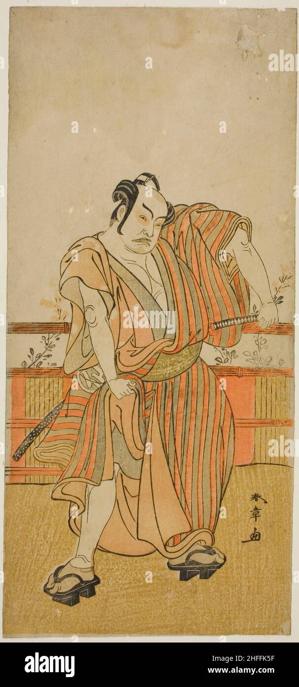 Der Schauspieler Nakamura Sukegoro II in einer nicht identifizierten Rolle, Japan, c. 1779. Stockfoto