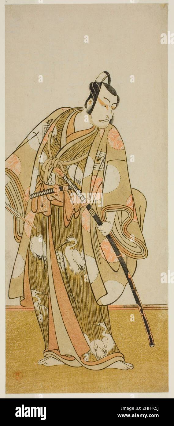Der Schauspieler Ichikawa Danjuro V in einer nicht identifizierten Rolle, Japan, c. 1773. Stockfoto