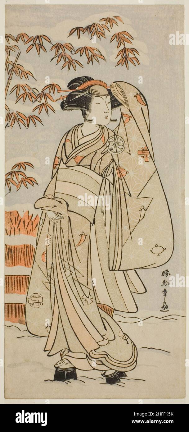 Der Schauspieler Segawa Kikunojo III in einer nicht identifizierten Rolle, Japan, c. 1775. Stockfoto