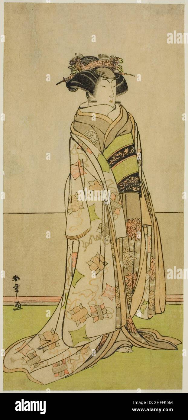 Der Schauspieler Segawa Kikunojo III in einer nicht identifizierten Rolle, Japan, c. 1780. Stockfoto