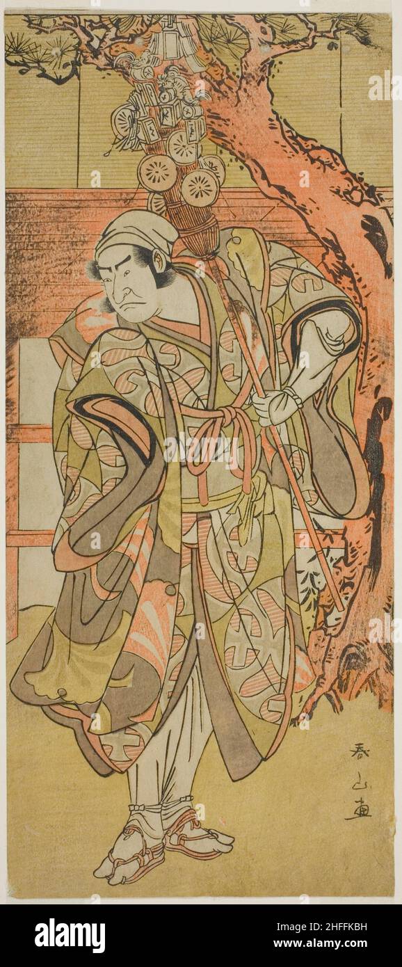 Der Schauspieler Nakamura Nakazo I als Spielzeughändler, Japan, c. 1782/90. Stockfoto