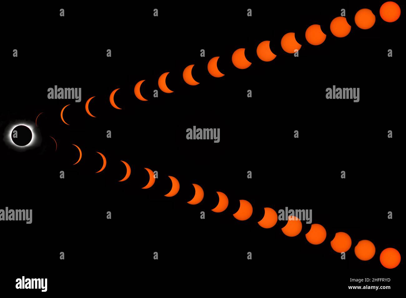 2017 Totale Sonnenfinsternis Stockfoto