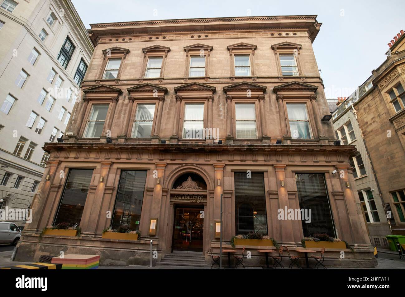 Das Restaurant Bar und Grill in halifax Haus ehemaligen Sitz der Union Bank des britischen Imperium Liverpool England Großbritannien Stockfoto