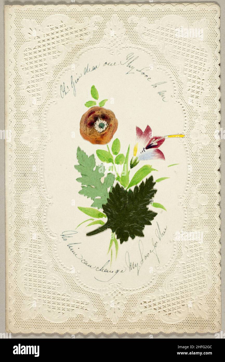 Oh! Gib mir deine Liebe (valentine), c. 1840. Stockfoto