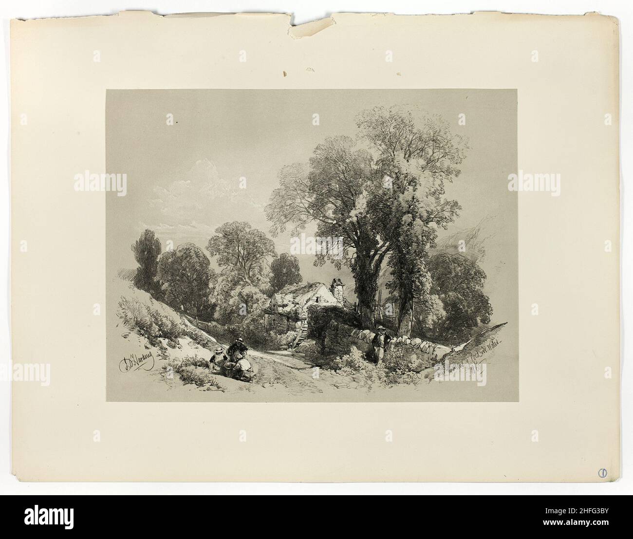 In der Nähe von Bettws y Coed, N. Wales, von Picturesque Selections, 1860. Stockfoto