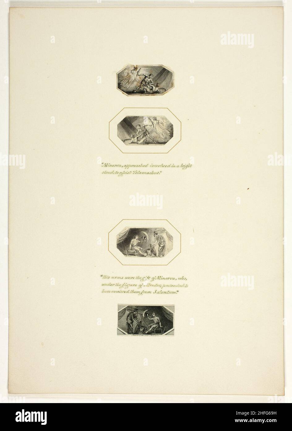 Studie für eine Platte aus Telemachus, c. 1797. Stockfoto