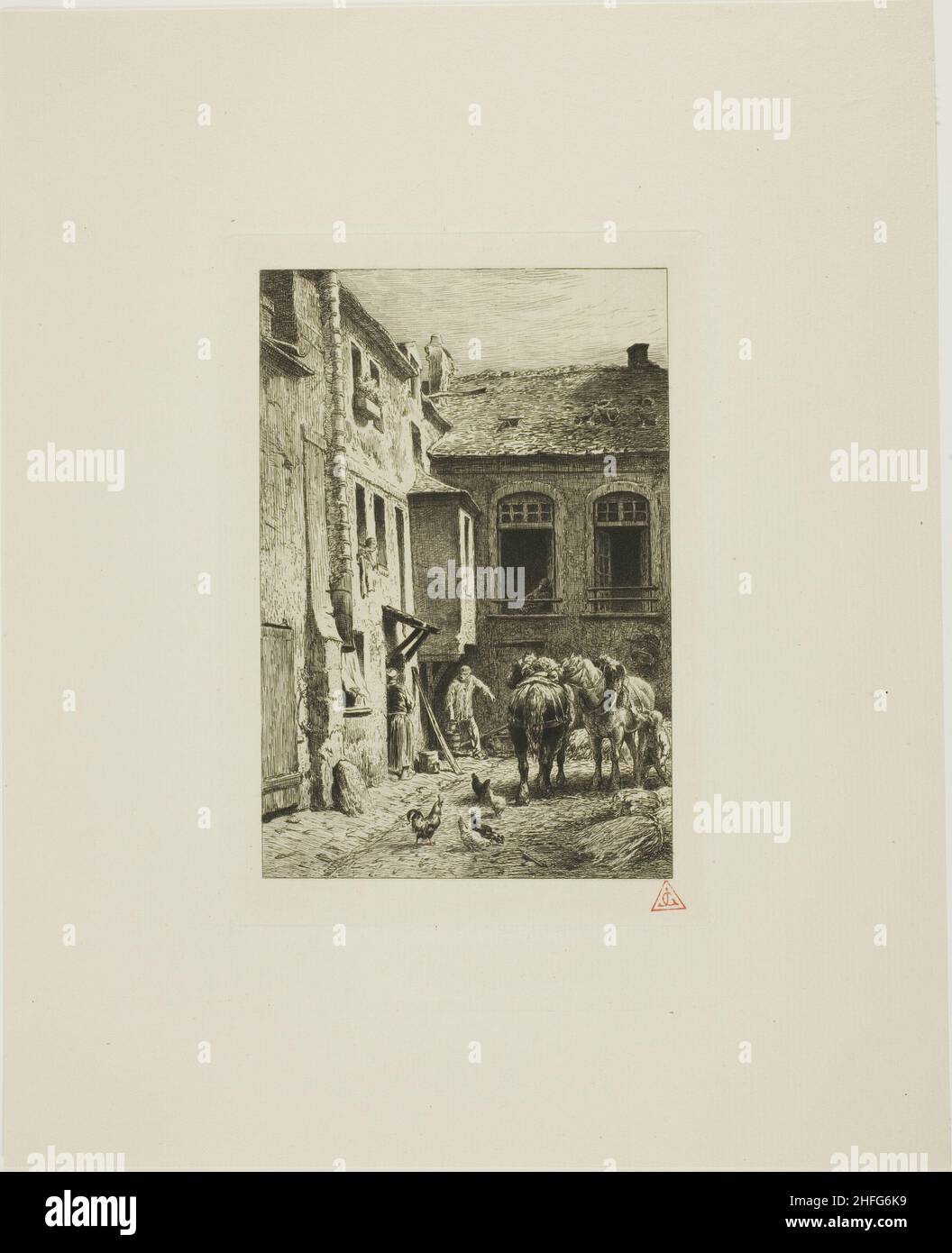 Pariser Innenhof, 1865. Stockfoto