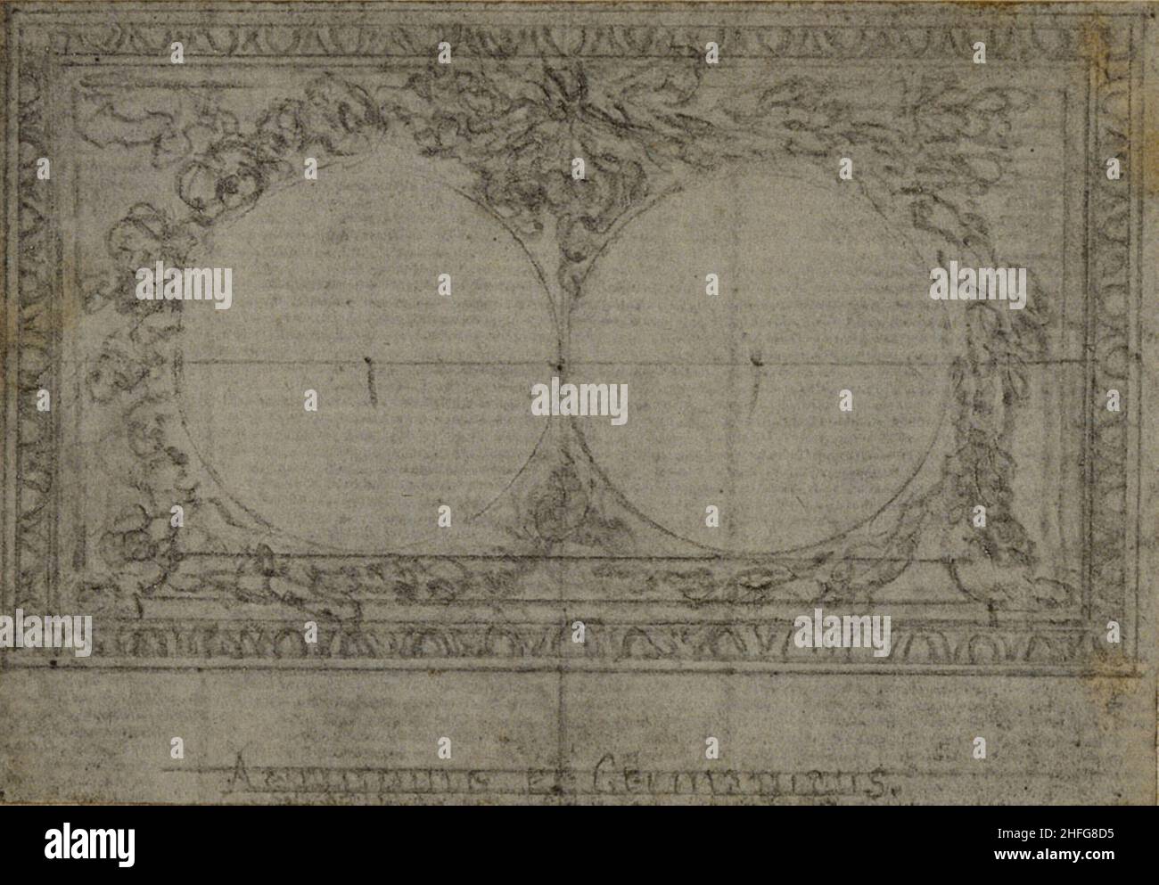 Studie für Medaillons, in Tacitus "TIB&#XE8;re, ou Les Six Premiers Livres des Annales", Buch III, Vol. 2, c. 1768. Stockfoto