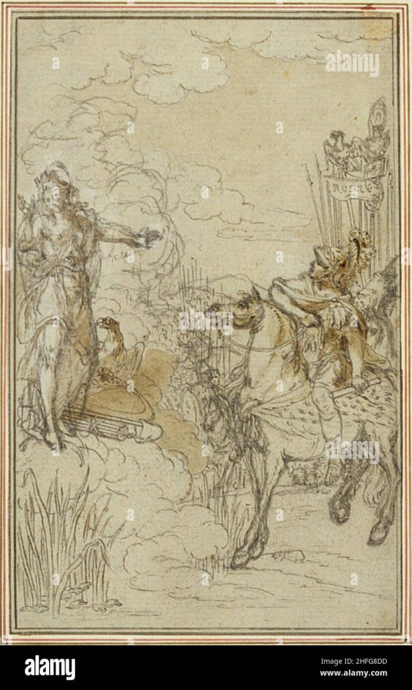 Studie für Lucains "La Pharsale", Canto I, c. 1766. Stockfoto