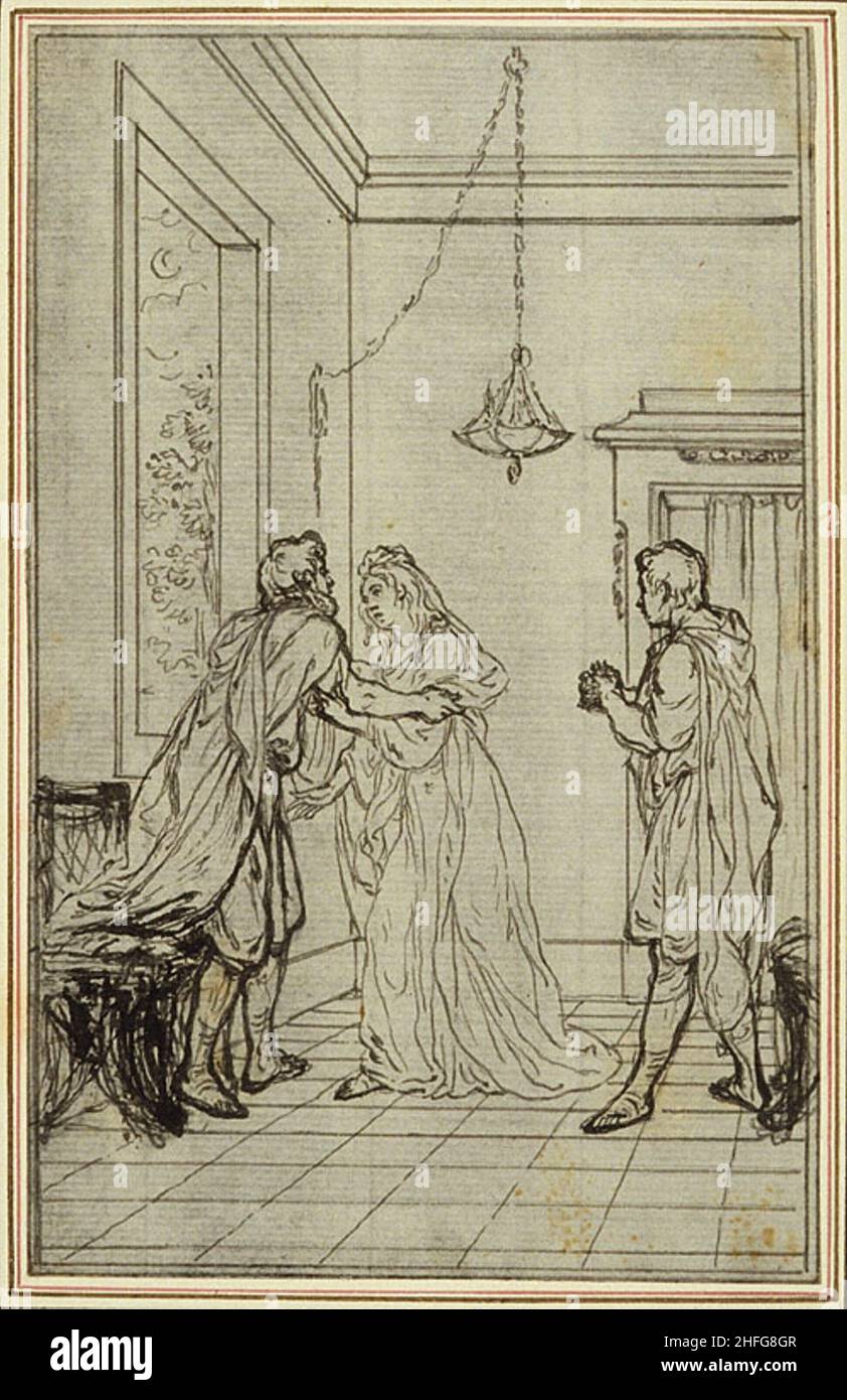 Studie für Lucains "La Pharsale", Canto II, c. 1766. Stockfoto