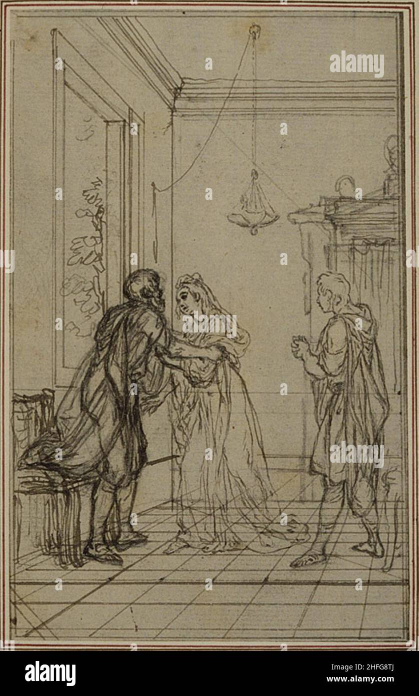 Studie für Lucains "La Pharsale", Canto II, c. 1766. Stockfoto