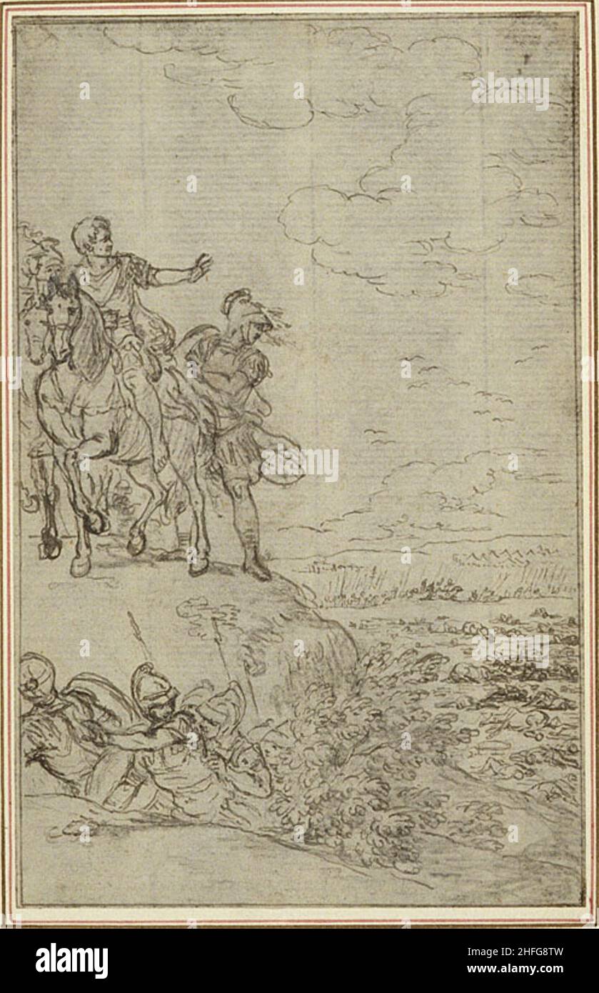 Studie für Lucains "La Pharsale", Canto VII, c. 1766. Stockfoto