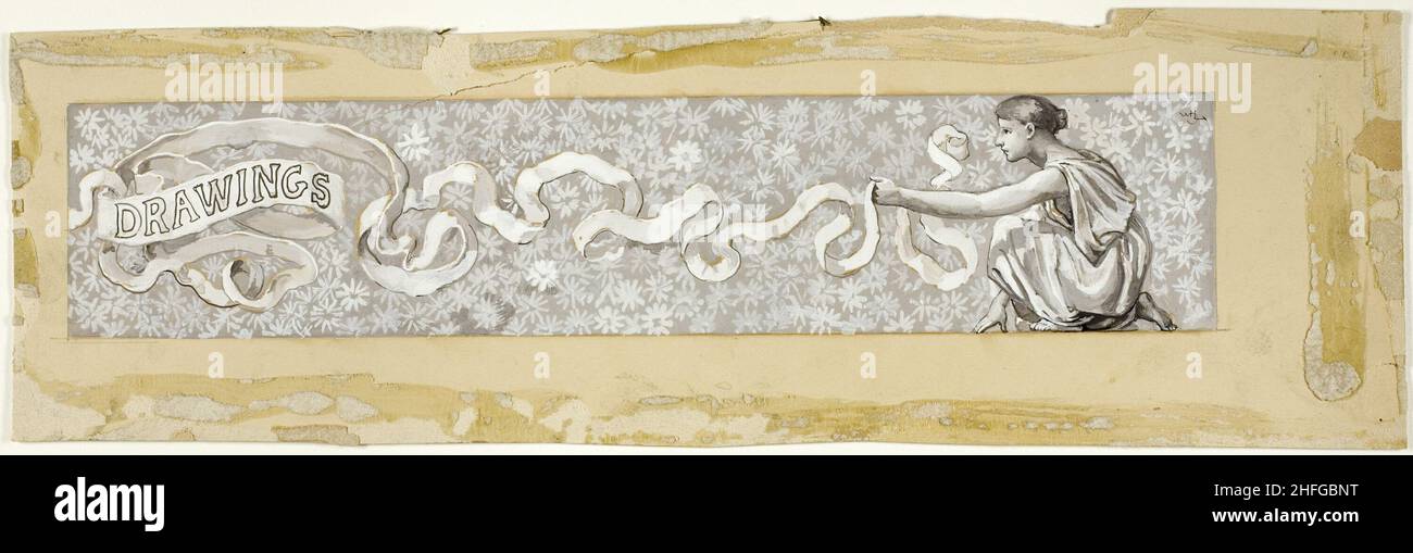 Kopfstück zur Zeichnungsliste, 1885/88. Stockfoto