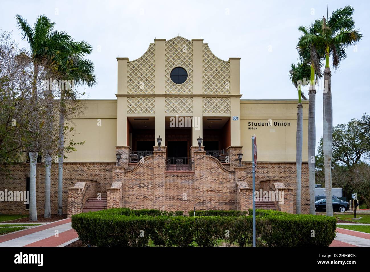 Gebäude der Studentenvereinigung an der University of Texas im Rio Grande Valley. Brownsville, Texas, USA. Stockfoto