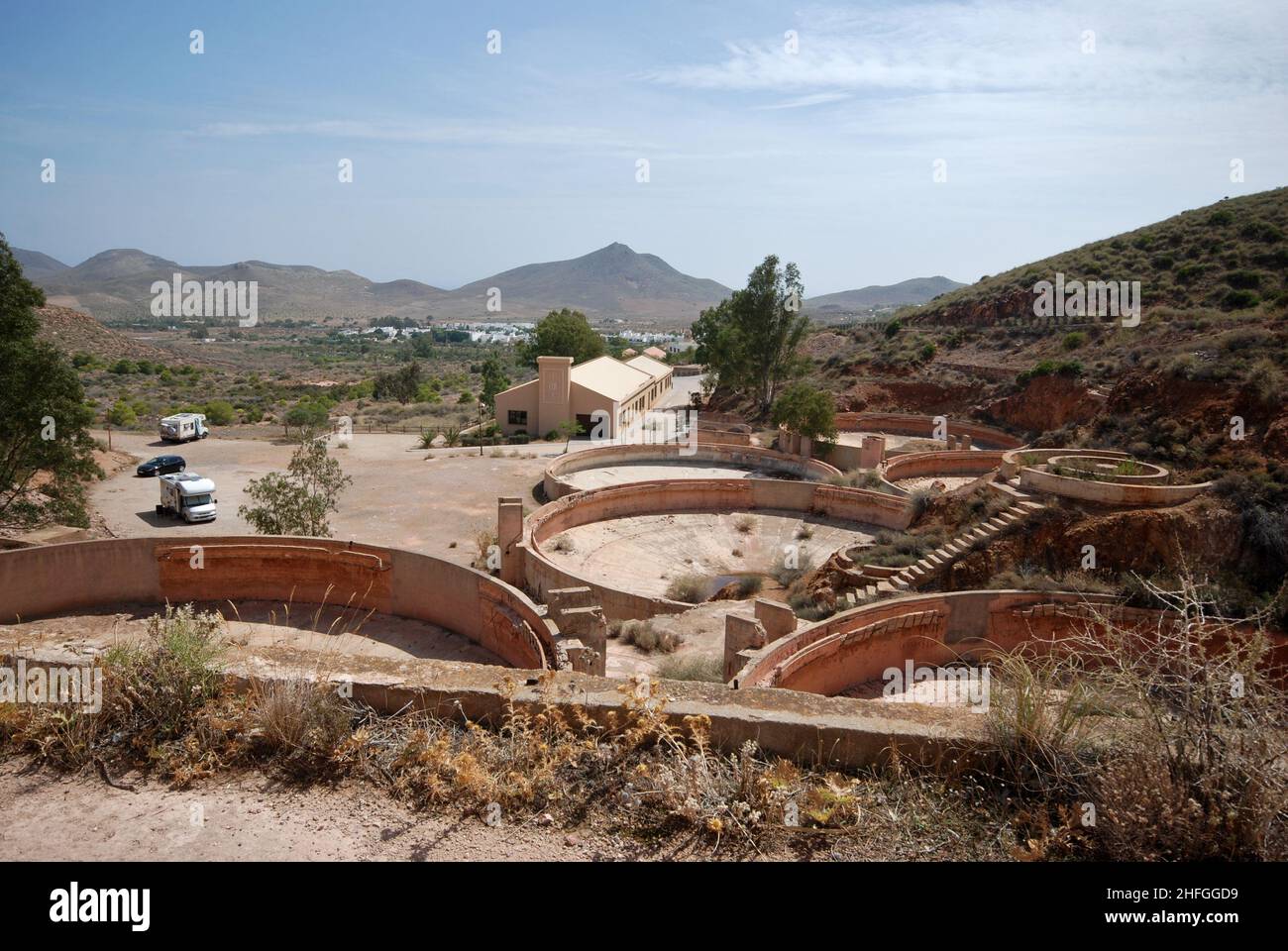 Verlassene Goldminen (Minas de Oro) in Rodalquilar, Spanien Stockfoto