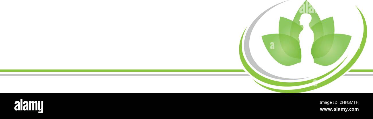 Blätter Pflanze Person Gärtner Naturopath Logo Hintergrund Stock Vektor