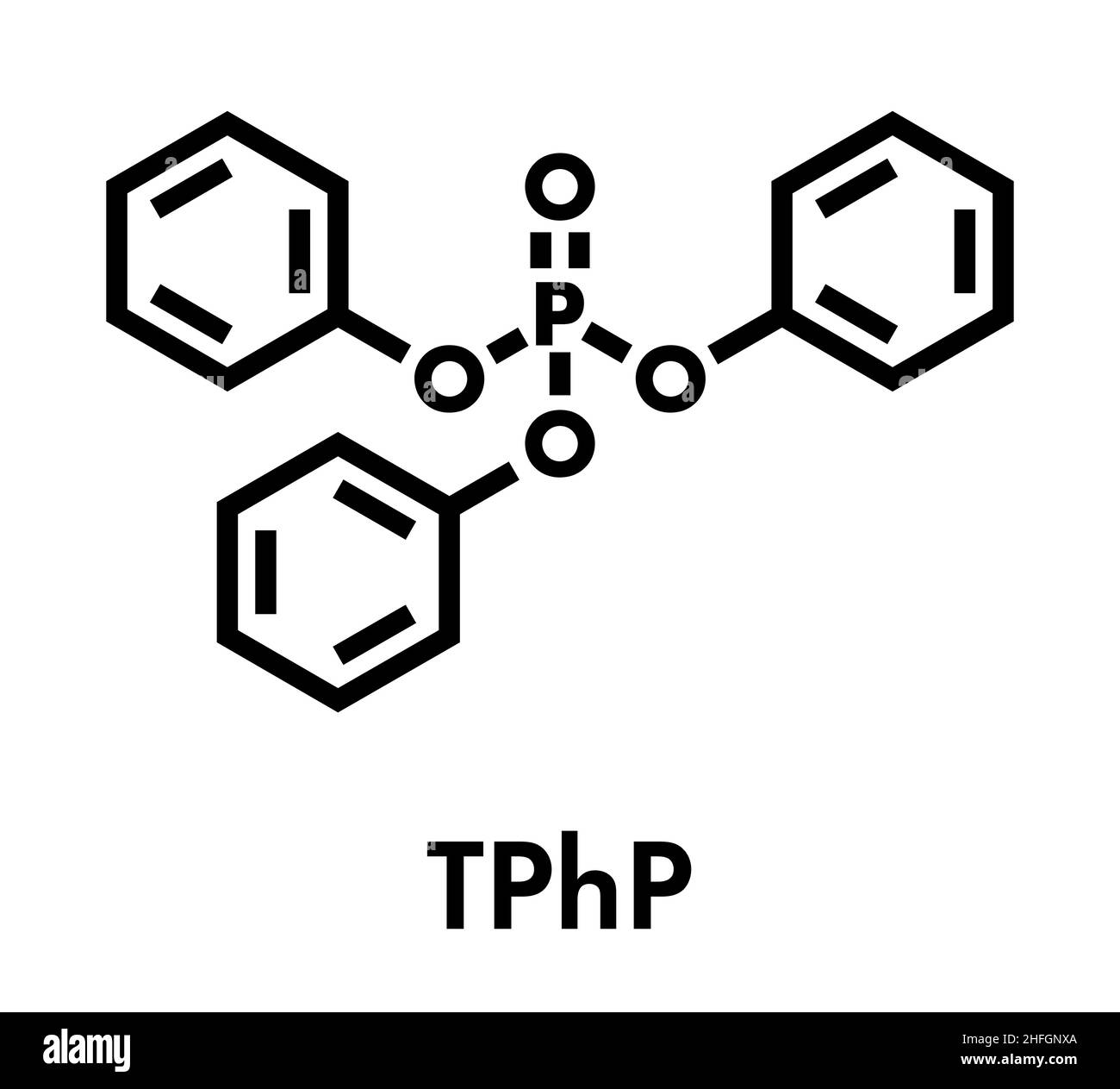 Triphenylphosphat Molekül. Als Flammschutzmittel und Weichmacher