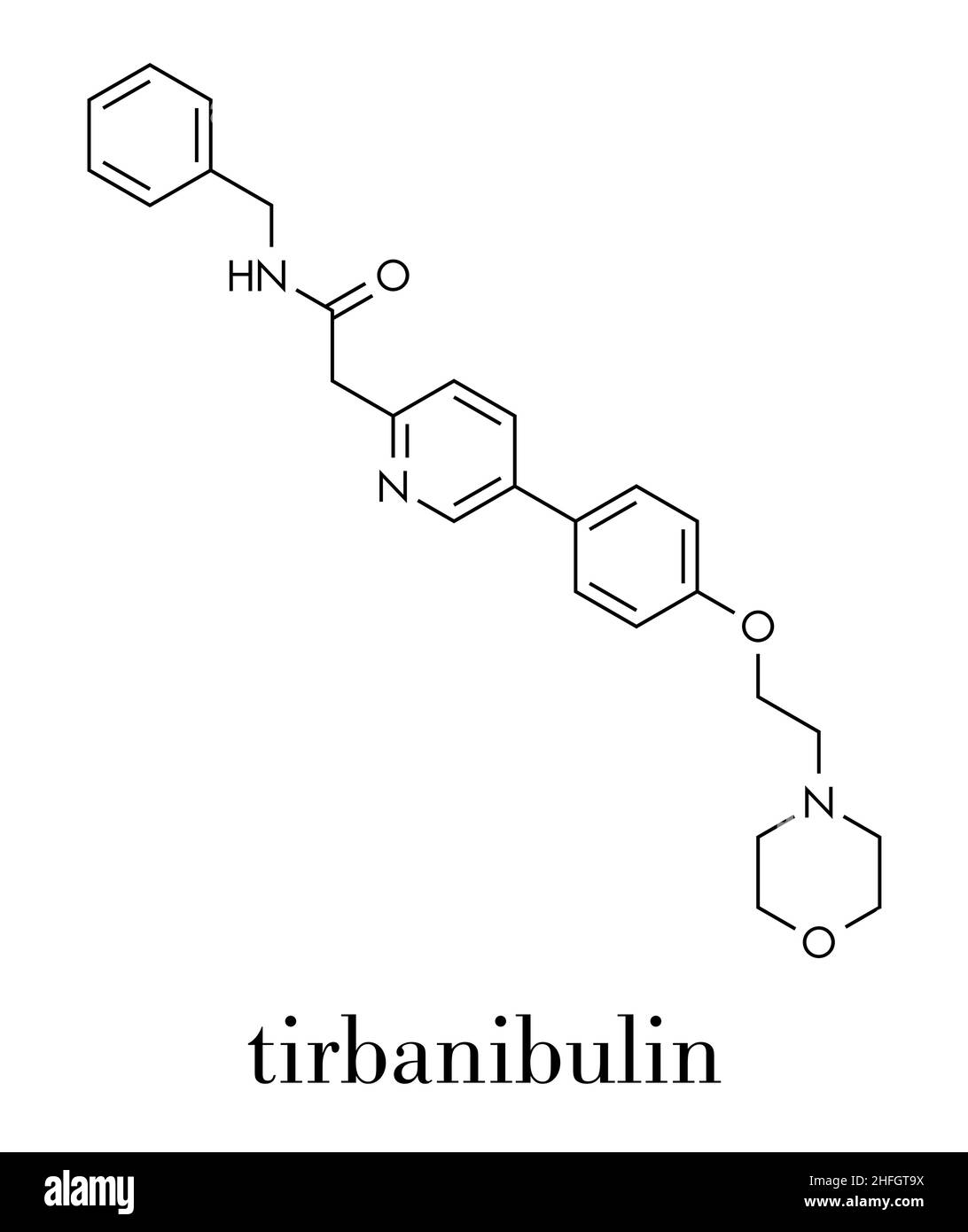 Tirbanibulin aktinisches KeratosisWirkstoffmolekül. Skelettformel