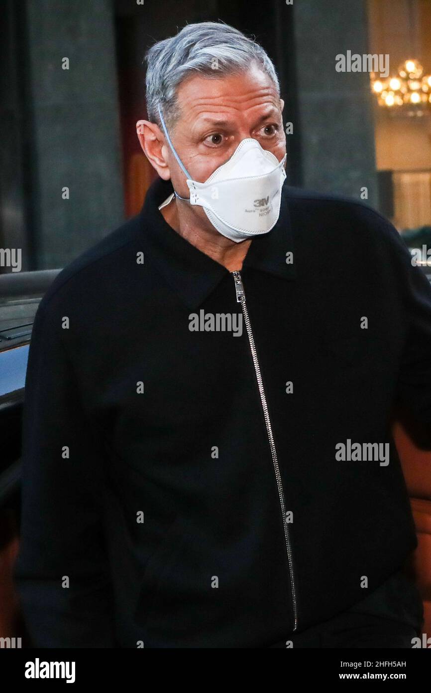 Jeff Goldblum kommt während der MFW 2022 in Mailand, Italien, im Palazzo Parigi an Stockfoto