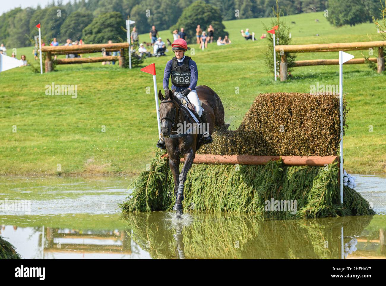 Rosie Fry und TRUE BLUE TOO II - 4* lang - Blair Castle International Horse Trials 2021, Blair Castle, Schottland Stockfoto